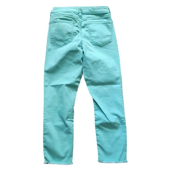 Time and Tru Size 12 Cropped Skinny Fit Cutoff Mint Green Mid-Rise Jeans - Picture 2 of 5